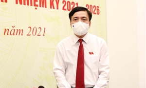 Tổng Thư ký, Chủ nhiệm Văn phòng Quốc hội, Chánh Văn phòng Hội đồng Bầu cử Quốc gia Bùi Văn Cường - Ảnh: Phạm Kiên/TTXVN.
