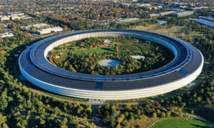 Toàn cảnh khu Apple Park được nhìn thấy ở Cupertino, California, Hoa Kỳ
