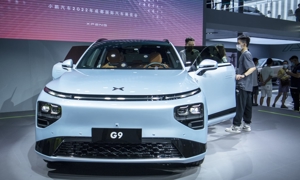 Xpeng giới thiệu chiếc SUV G9 tại triển lãm ô tô Thành Đô, Trung Quốc. Ảnh: Getty.