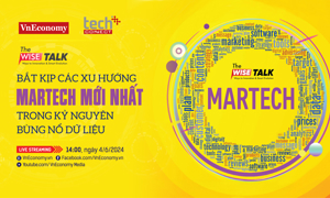 The WISE Talk số 12 với chủ đề “Bắt kịp các xu hướng Martech mới nhất trong kỷ nguyên bùng nổ dữ liệu” sẽ được phát sóng vào hồi 14:00 ngày 4/6/2024 trên nền tảng VnEconomy và Fanpage VnEconomy.