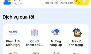 Giao diện trang chủ app Công dân số được đăng nhập bằng VNeID cá nhân - Ảnh minh họa.