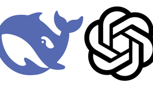 Logo của DeepSeek (bên trái) và ChatGPT (bên phải)