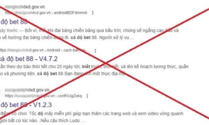 Phát hiện nhiều website của cơ quan nhà nước có tên miền gov.vn bị bị chèn link quảng cáo cờ bạc.
