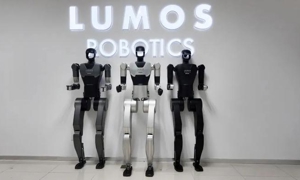 Dàn robot hình người tại Lumos Robotics. 