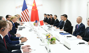 Chủ tịch Trung Quốc Tập Cận Bình gặp Tổng thống Mỹ Donald Trump tại Osaka, Nhật Bản, ngày 29/6/2019 trong nhiệm kỳ đầu tiên của ông Trump - Ảnh: Getty Images