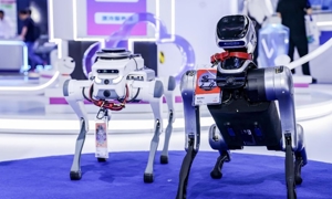 Hai mẫu robot trưng bày tại WAIC 2025