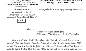Tp.HCM yêu cầu xử lý dứt điểm vụ “bán phở bị khởi tố”