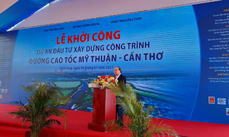 Khởi công dự án cao tốc Mỹ Thuận - Cần Thơ gần 5.000 tỷ đồng