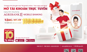 Mở tài khoản trực tuyến Agribank “ghi điểm” với người dùng