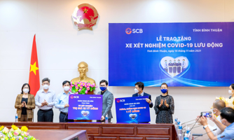 SCB tặng Bình Thuận xe xét nghiệm lưu động
