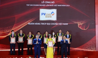 PVcomBank tăng 16 bậc trong bảng xếp hạng VNR500