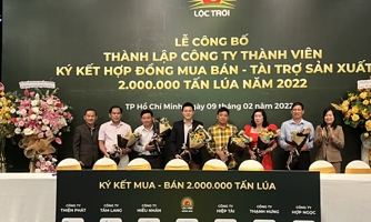 Tập đoàn Lộc Trời tài trợ sản xuất 2 triệu tấn lúa, trị giá hơn 12.000 tỷ đồng