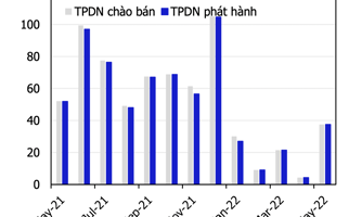 Phát hành trái phiếu doanh nghiệp tăng vọt trong tháng 5, nhóm bất động sản lại rầm rộ 