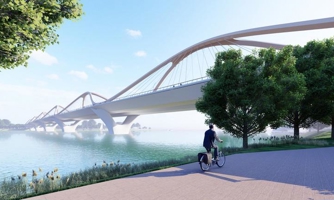 Hà Nội "chốt" phương án kiến trúc cầu Trần Hưng Đạo với đài vọng cảnh, vỉa hè