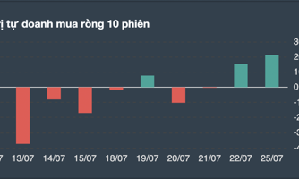 Tự doanh short ròng phái sinh, mua mạnh nhiều cổ phiếu lớn