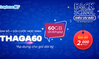 VinaPhone tung gói cước Thả ga siêu data dành cho sinh viên mùa tựu trường
