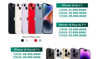 iPhone 14 chính hãng sẽ đến tay người dùng Việt từ 14/10