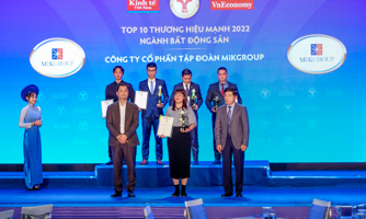 MIKGroup được vinh danh Top 10 thương hiệu mạnh ngành bất động sản 2022
