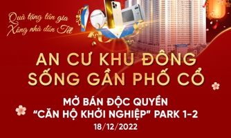 Đất Xanh Miền Bắc mở bán 50 căn hộ “khởi nghiệp” tại tòa Park 1,2 - Eurowindow River Park 
