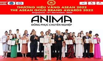 Anima Uniform vào top 50 doanh nghiệp nhận giải thưởng “Thương hiệu Vàng Asean 2022” tại Singapore