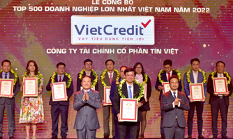 VietCredit được vinh danh trong 500 doanh nghiệp lớn nhất Việt Nam VNR500 lần thứ 2 liên tiếp