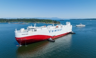 Lô xe VinFast VF 8 đầu tiên cập cảng Canada - Sẵn sàng bàn giao từ tháng 6/2023