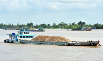 An Giang thu hồi giấy phép khai thác cát tại khu mỏ trên sông Tiền
