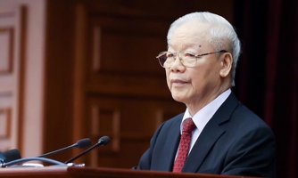 Tổng Bí thư Nguyễn Phú Trọng gửi Thư thăm hỏi tới Đảng bộ, Chính quyền và nhân dân Hà Nội