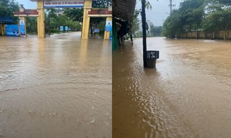 Quảng Trị: Mưa lớn kéo dài "biến" nhiều nơi thành sông