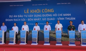 Khởi công đường Hồ Chí Minh đoạn qua Kiên Giang và Bạc Liêu