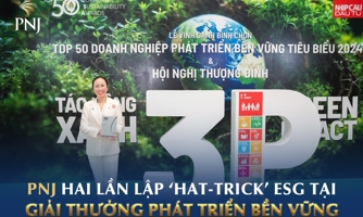 PNJ hai lần lập "hat-trick" ESG tại giải thưởng phát triển bền vững