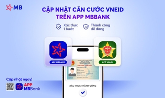 App MBBank hỗ trợ cập nhật căn cước qua tài khoản VNeID tiện lợi và nhanh chóng