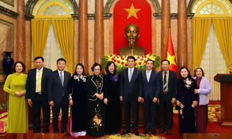 Chủ tịch nước Lương Cường gặp mặt cá nhân tiêu biểu ngành y tế