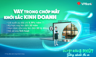 VPBank tung gói ưu đãi lãi suất, cơ hội cho chủ hộ kinh doanh vượt bão lạm phát