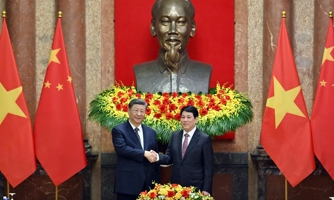 Chủ tịch nước Lương Cường hội đàm với Tổng Bí thư, Chủ tịch nước Trung Quốc Tập Cận Bình