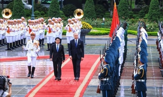 Chủ tịch nước Lương Cường chủ trì lễ đón Tổng thống Lithuania thăm chính thức Việt Nam