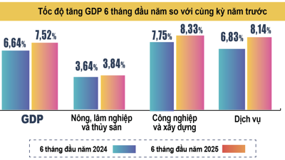 GDP 6 tháng đầu năm 2025: Tăng trưởng ngoạn mục ngược dòng thách thức toàn cầu