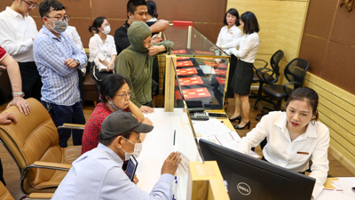 Ngân hàng không hoàn tiền nếu khách bỏ cọc mua vàng miếng