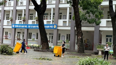 Nhiều trường cho học sinh nghỉ học do ảnh hưởng bão số 3