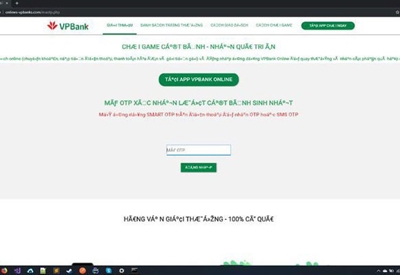 Cảnh báo hàng loạt tên miền lửa đảo ngân hàng VPBank