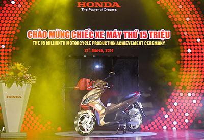 Xuất xưởng xe máy Honda thứ 15 triệu tại Việt Nam