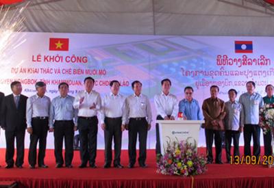 Việt Nam đầu tư hơn 500 triệu USD dự án muối mỏ tại Lào