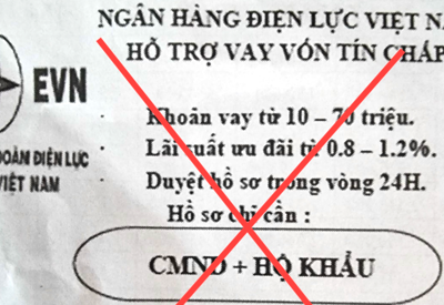Cảnh báo thông tin giả mạo EVN để lừa đảo