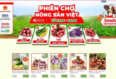 Nông dân Bắc Giang, Hải Dương, Vĩnh Long, Đắk Lắk, Sơn La bán livestream nông sản trên Sendo