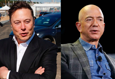 Elon Musk “chế nhạo” Jeff Bezos về vị trí trong xếp hạng tỷ phú