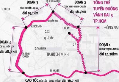 TP.HCM đấu giá hơn 2.000 ha đất dọc tuyến để thu hồi vốn, đầu tư đường Vành đai 3