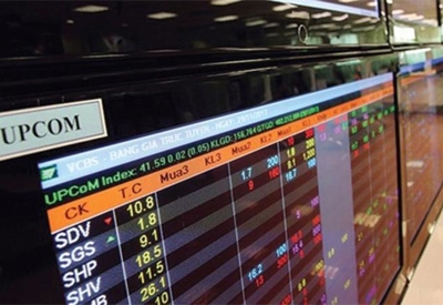 Giá trị vốn hoá UPCoM tăng 5,54% so với tháng trước