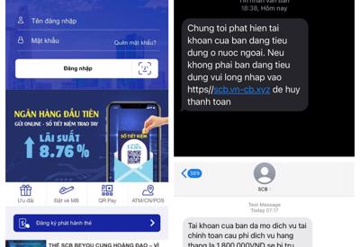 SCB cảnh báo lừa đảo qua tin nhắn giả mạo