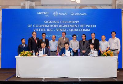 Viettel IDC signs strategic partnerships with VinAI and Qualcomm to promote AI solutions