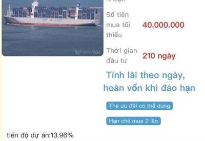 Mất gần 850 triệu đồng khi góp vốn kinh doanh đa cấp vận tải tàu biển qua app WH Shipping